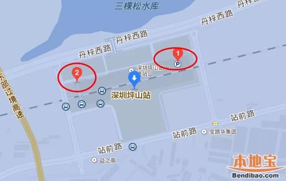 目前距离已开通地铁3号线双龙站最近,可从双龙站换乘公交抵达坪山高铁