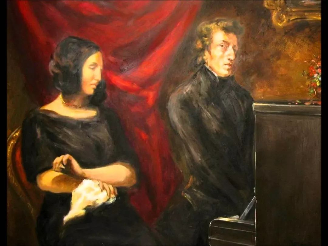 德拉克洛瓦《肖邦与乔治·桑》 (1838年)乔治·桑的例子或许更好地