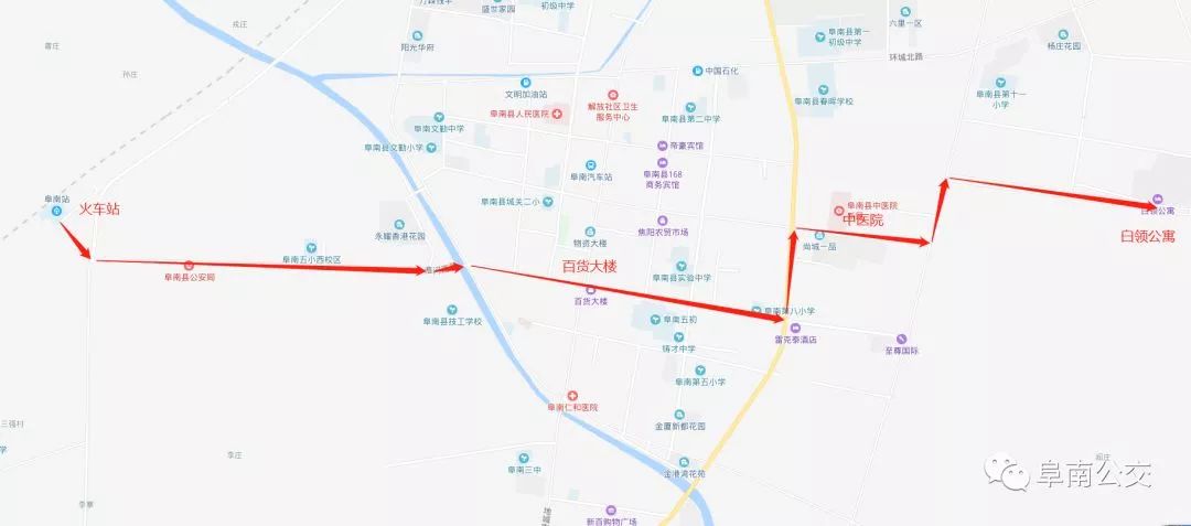 阜南7路公交要开通通行路线是这样