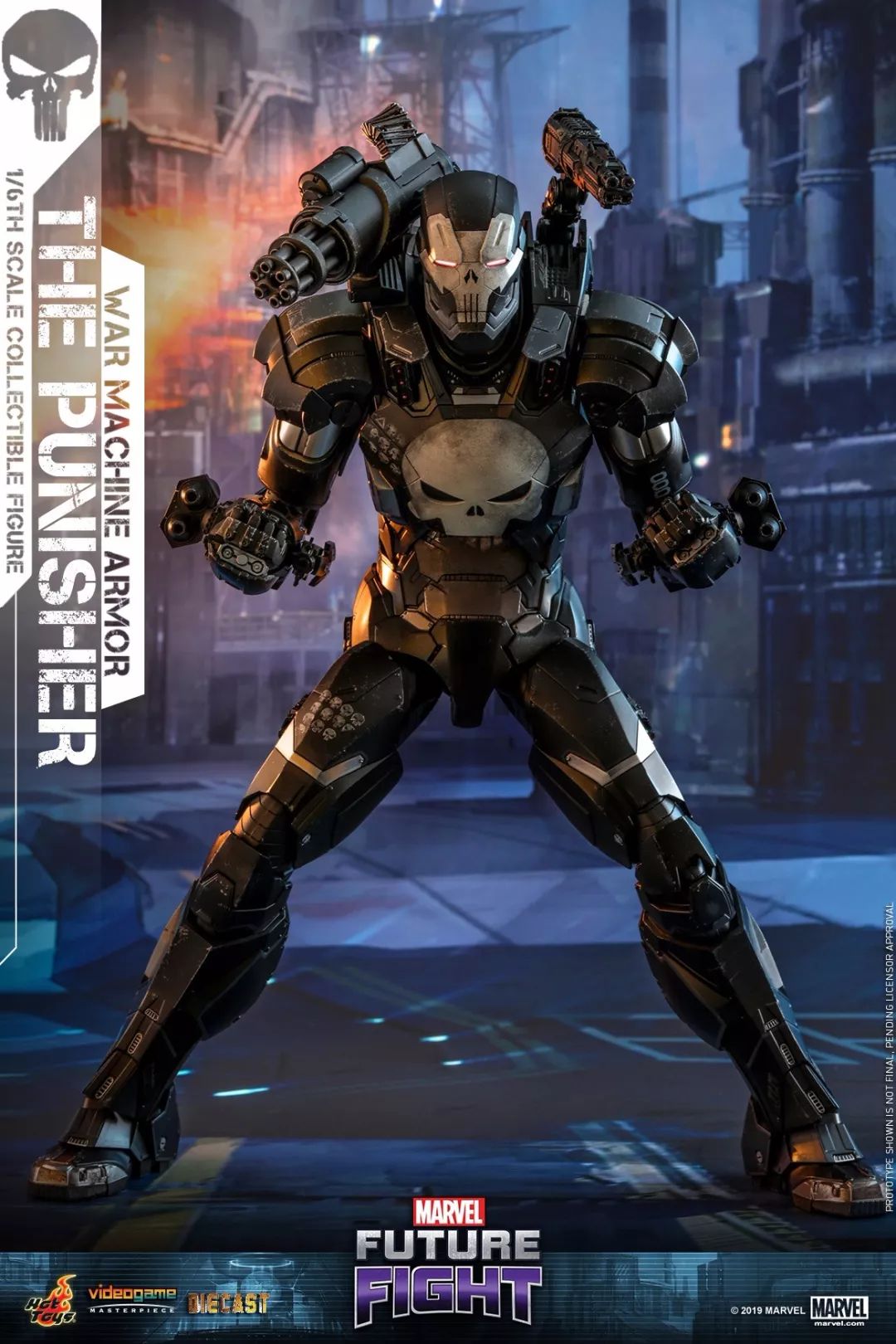 新品预告hottoys16vgm33d28惩罚者punisher战争机器战甲版压铸合金