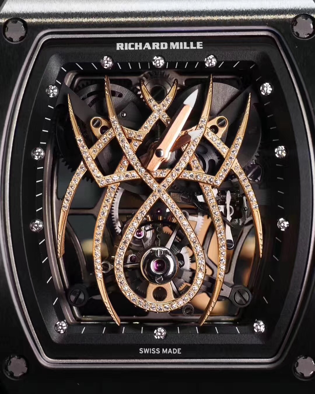 限量版最服你 理查德米勒RM19-01蜘蛛陀飞轮手表 澳门高价回收理查德米勒手表