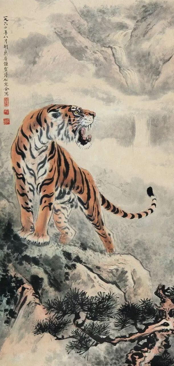 被埋没的画虎大师胡爽庵作品欣赏50幅