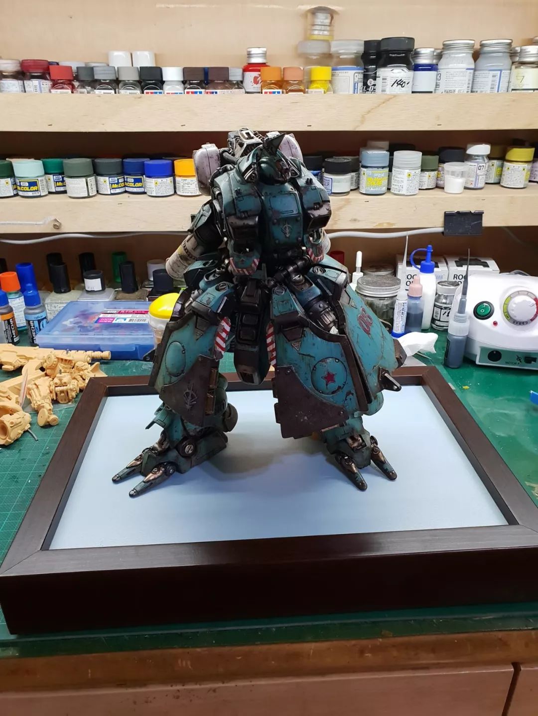 硬核意大利风格机甲1/100 garbaldy制作作品,附超长制作过程