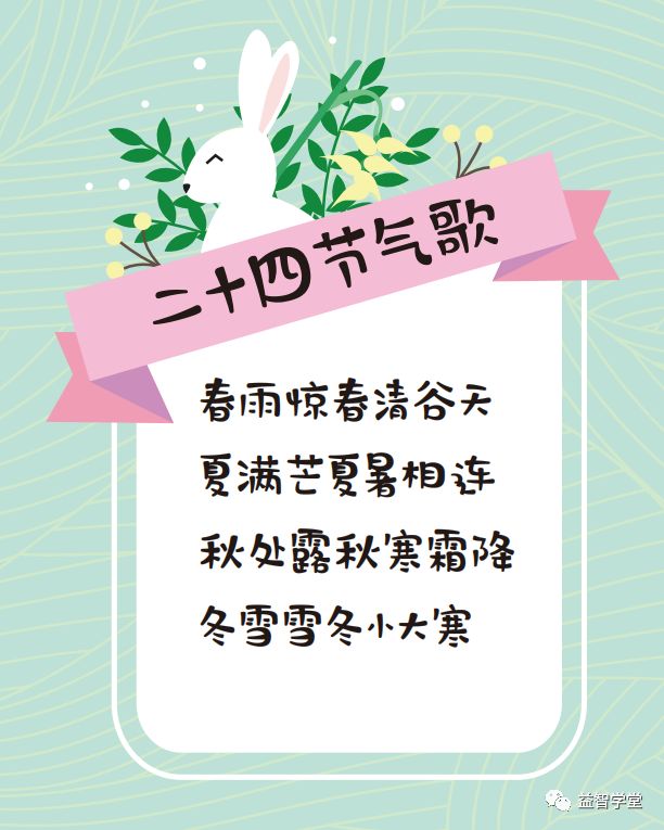 以及在很多幼儿园,老师都会带着孩子们一起背诵的《二十四节气歌》