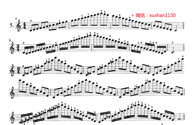 卡尔弗莱什小提琴音阶体系(小提琴谱)