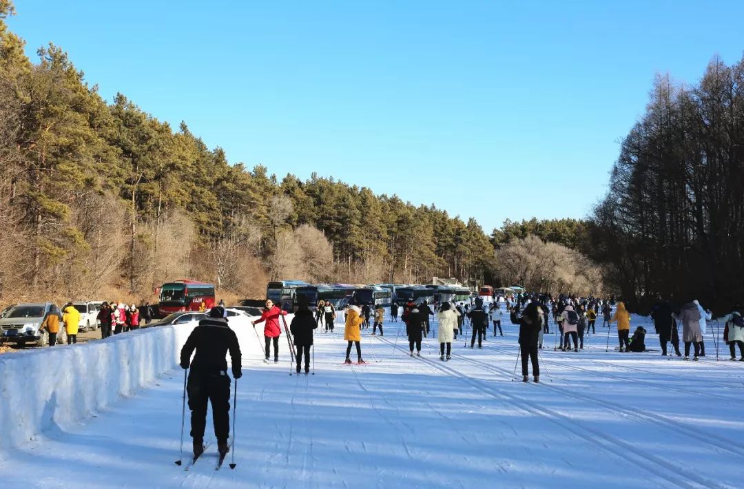 净月潭越野滑雪场让你嗨起来!