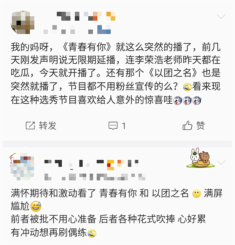 觀眾為什麼會不滿意《以團之名》和《青春有你》？主客觀因素都有 娛樂 第4張