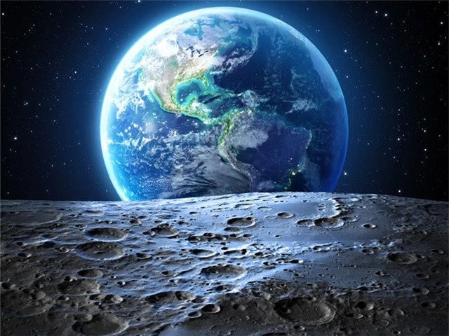 所以假使你在月亮上待着不动一天,你就会发现地球自转了一圈.