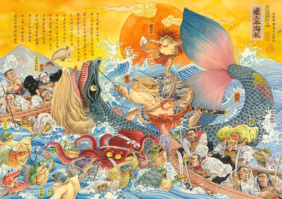 艺术欣赏|浮世绘风格插画作品