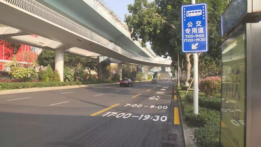 以莲前东西路,湖滨南路为主的"横向"公交专用道的标线目前已经基本施