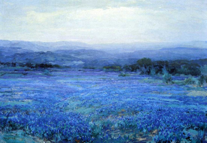 蓝色风景画家julianonderdonk油画作品赏析