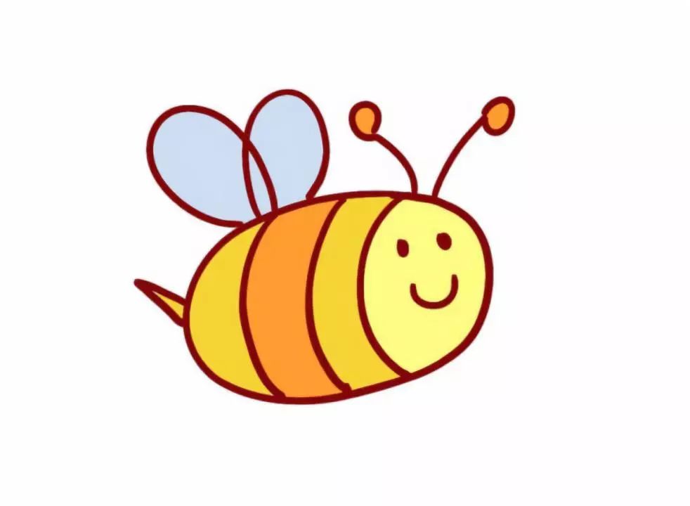 可爱的小蜜蜂就画好了~ 不要光要教程不动手哦, 赶快拿起画笔试一下