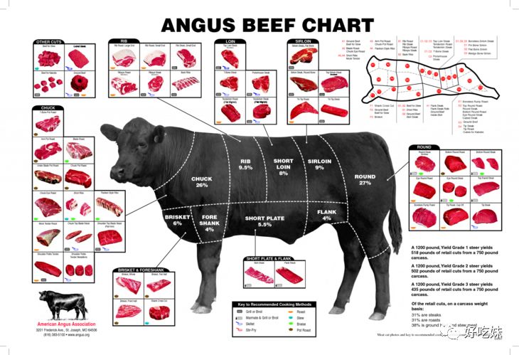 3 牛肉部位分割 牛肉的切割部位有20多个(subprimal cuts) 我们越来