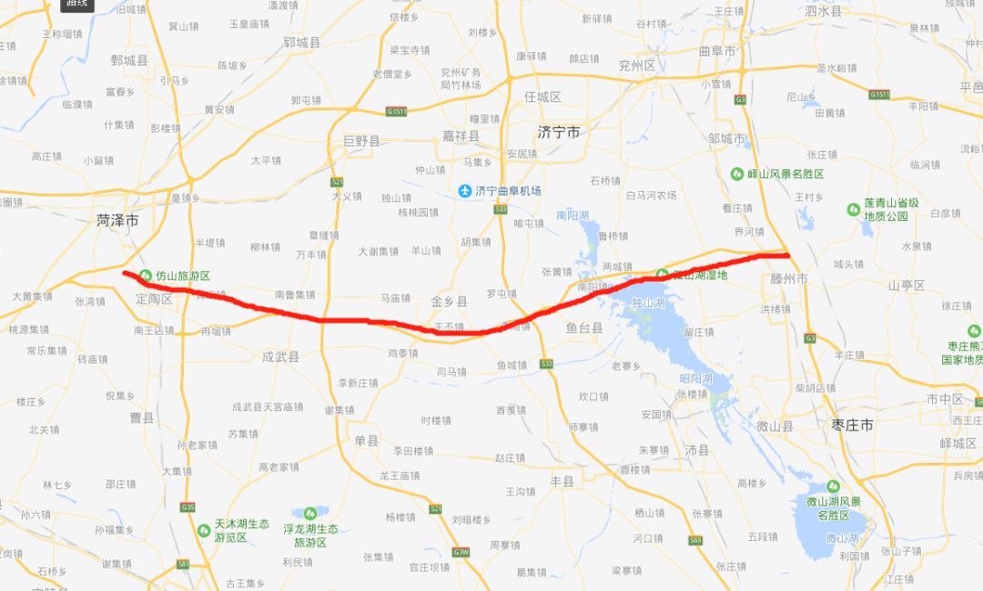 兴隆,鸡黍,马庙四个镇枣菏高速公路在金乡县全长约30