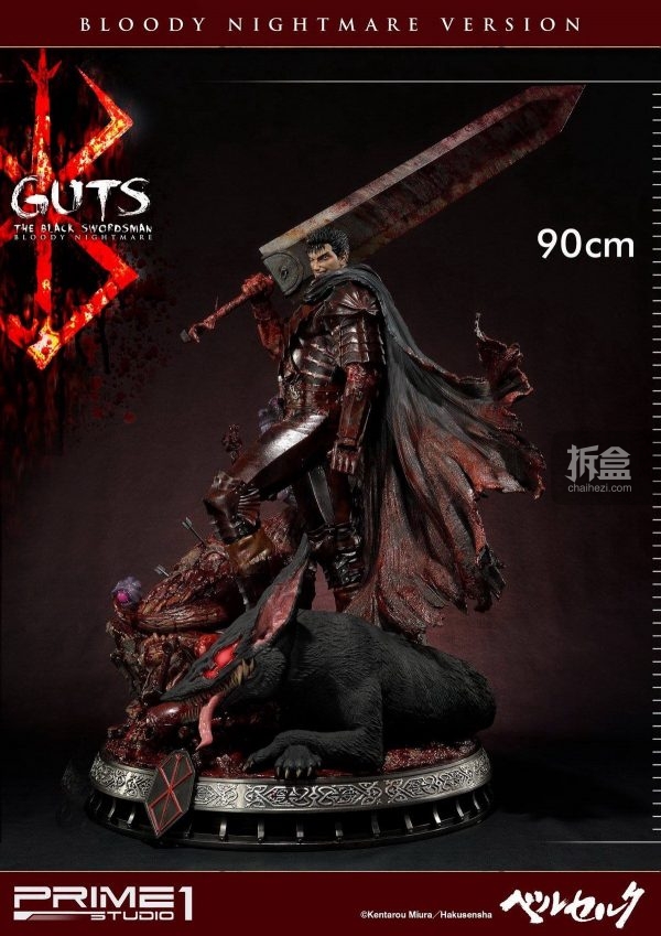 prime1studio剑风传奇烙印战士格斯guts36寸雕像血腥噩梦版