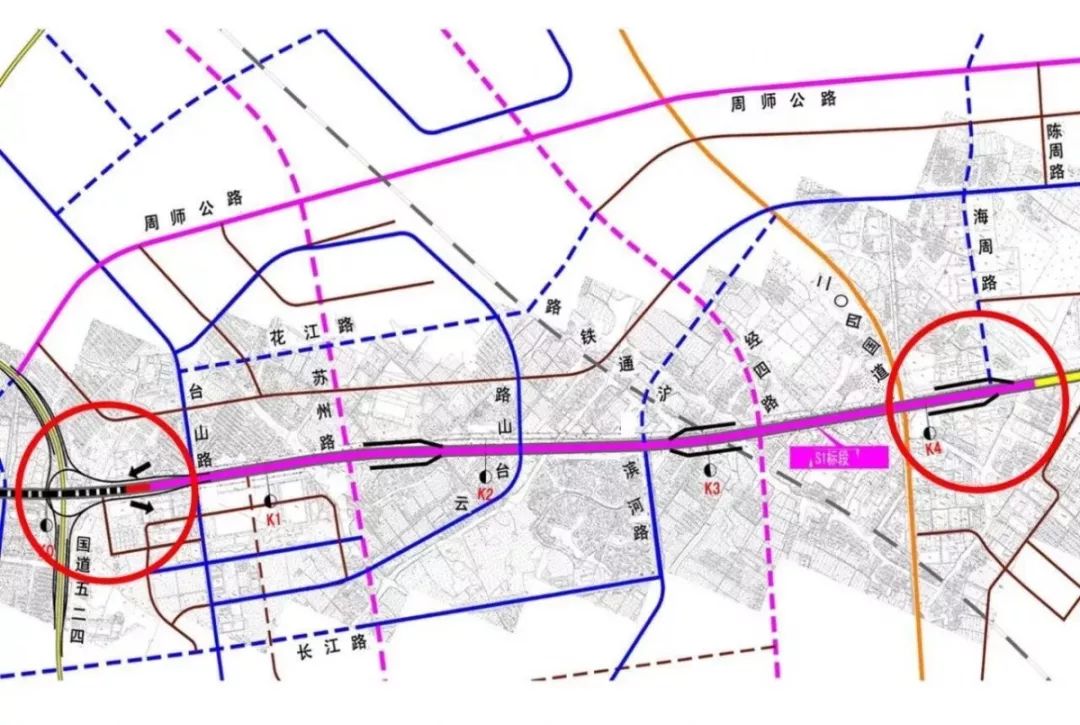 多个匝道口将和地面道路同时完工 匝道口共计8对: 琴川街道区域内1对