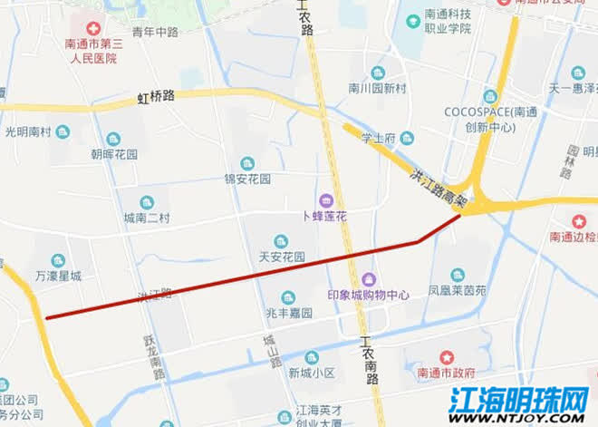 南通洪江路,幸余路等多条道路将实行交通管制