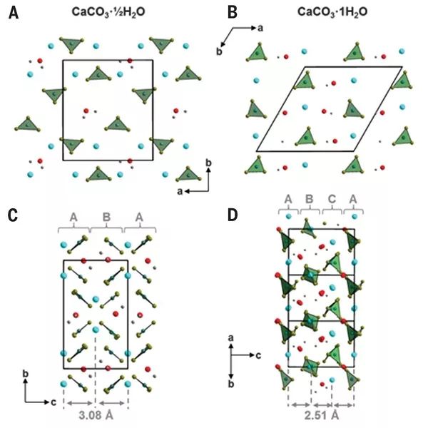 今日science:新型caco3(水合结晶碳酸钙相:碳酸钙半水