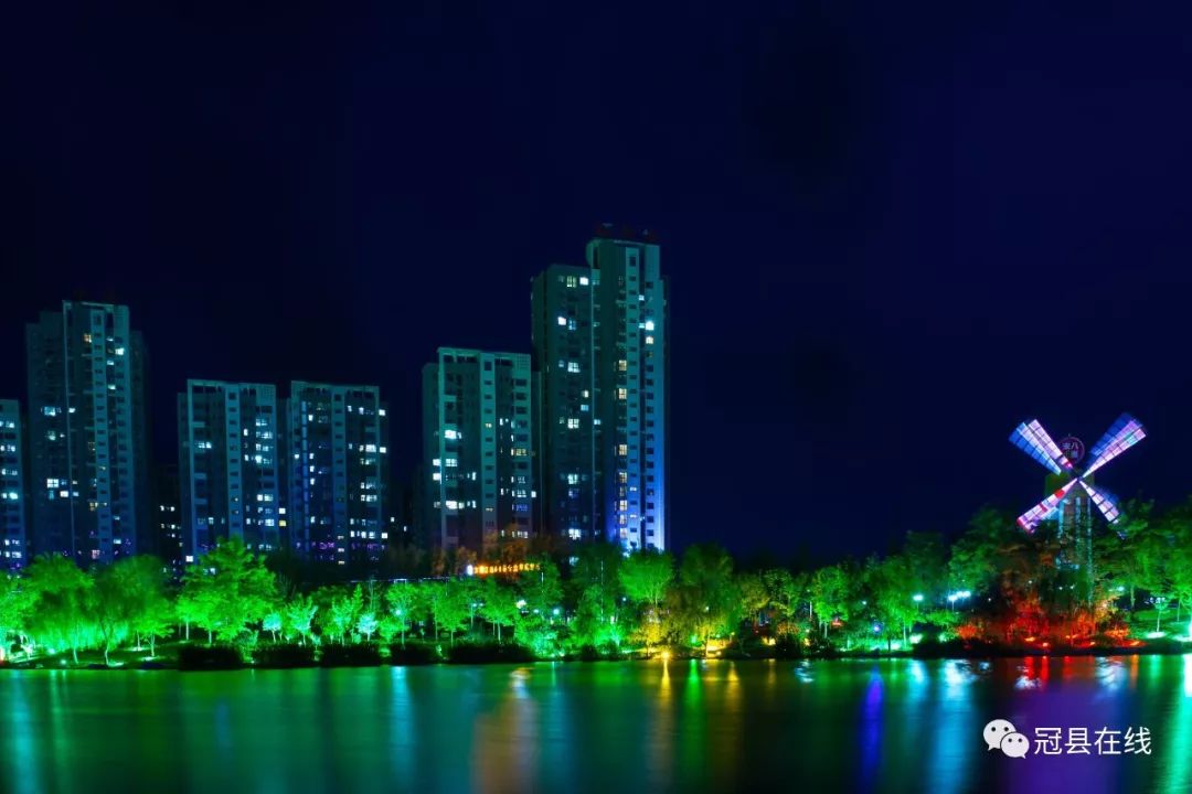 冠县精心做好城市亮化,夜景美美美!