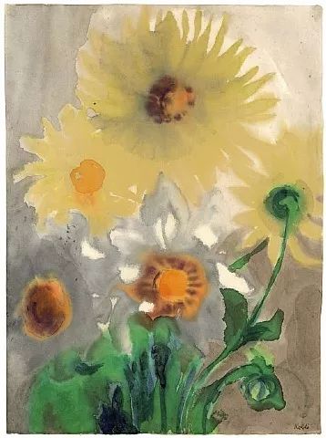 埃米尔·诺尔德(emil nolde}德国画家_水彩画