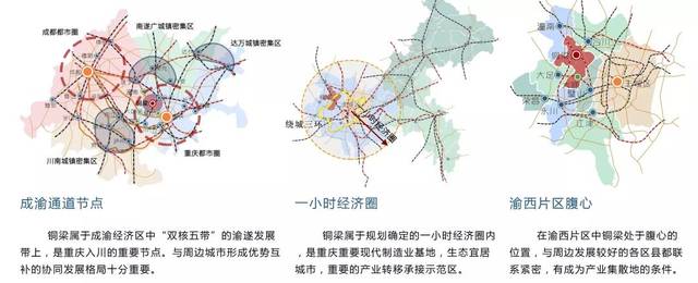 铜梁是重庆一小时经济圈的核心扩散层,渝遂高速公路自东南向西北贯境