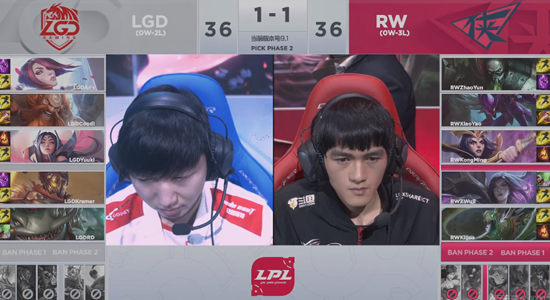 《英雄聯盟》LPL：LGD吞得三連敗，被RW取得首勝 遊戲 第5張