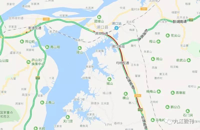 春运以来江西省道路拥堵排名,杭瑞高速湖口段排名第一,平均速度仅11.