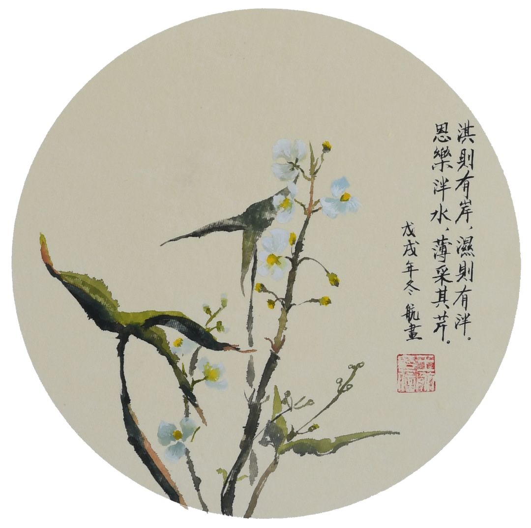 王航 《滇池本草·茨菇》 28*28cm 2018年马刚 《牧云》 32*32cm 2019