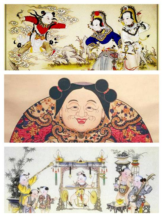 中国年画四大家 苏州桃花坞,天津杨柳青,山东潍坊和四川绵竹,是我国