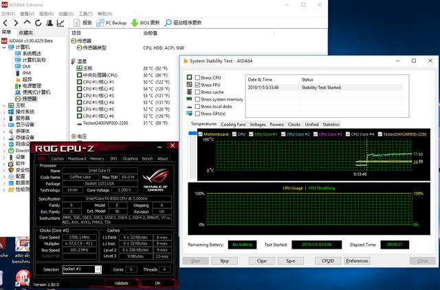 aida64 fpu 烤机测试