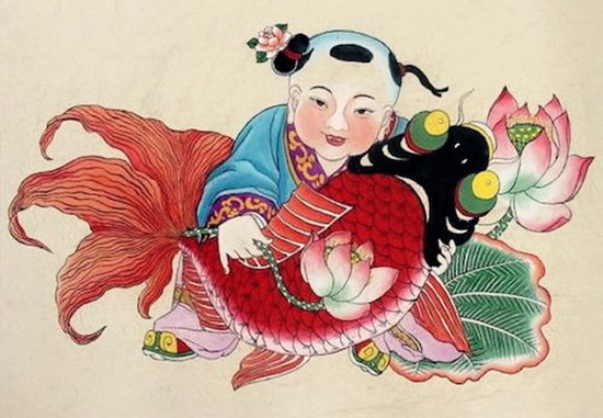 在中国版画史上,杨柳青年画与南方著名的苏州桃花坞年画并称"南桃北