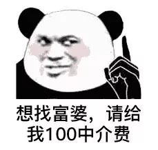 【熊貓頭表情包】想找富婆，請給我100中介費 搞笑 第10張