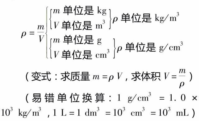 物理丨中考必记常量及公式