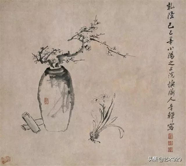 6厘米 北京故宫博物院藏 此图为李鲜写意画中之精品,图中之松,不见