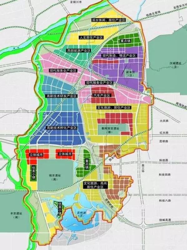 沣东新城,西咸新区5大组团核心,毗邻西安主城区,凭借得天独厚的地理