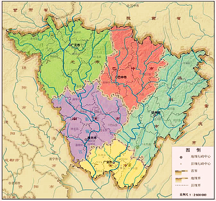 川东北经济区是四川省五大经济区之一,是广元,南充,广安,达州和巴中