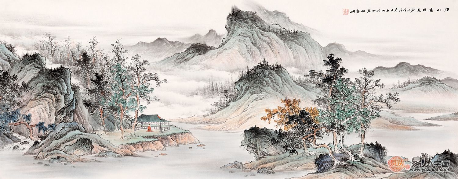 李佩锦国画怎么样 手绘山水美景艺术宁静