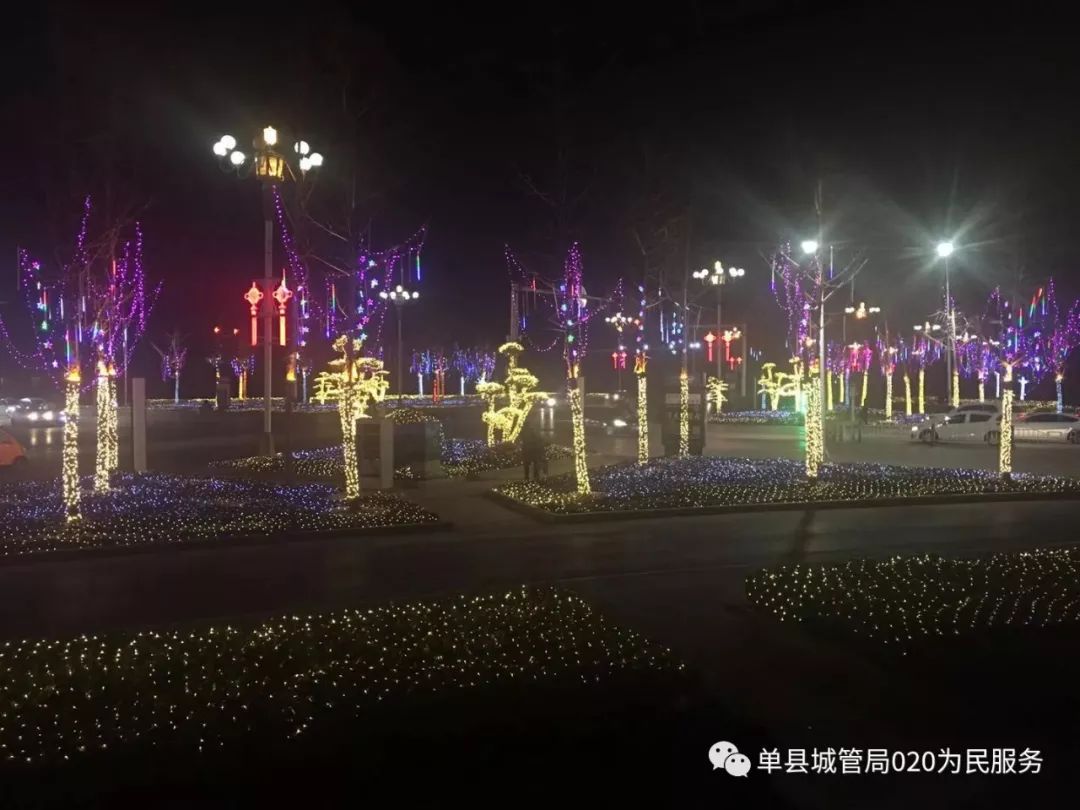 春节回家行 单县城管局邀您赏夜景