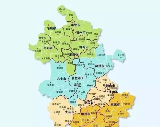 (上图 安徽省行区划) (上图 宿州地图,从地图上可以看到,宿州中部被