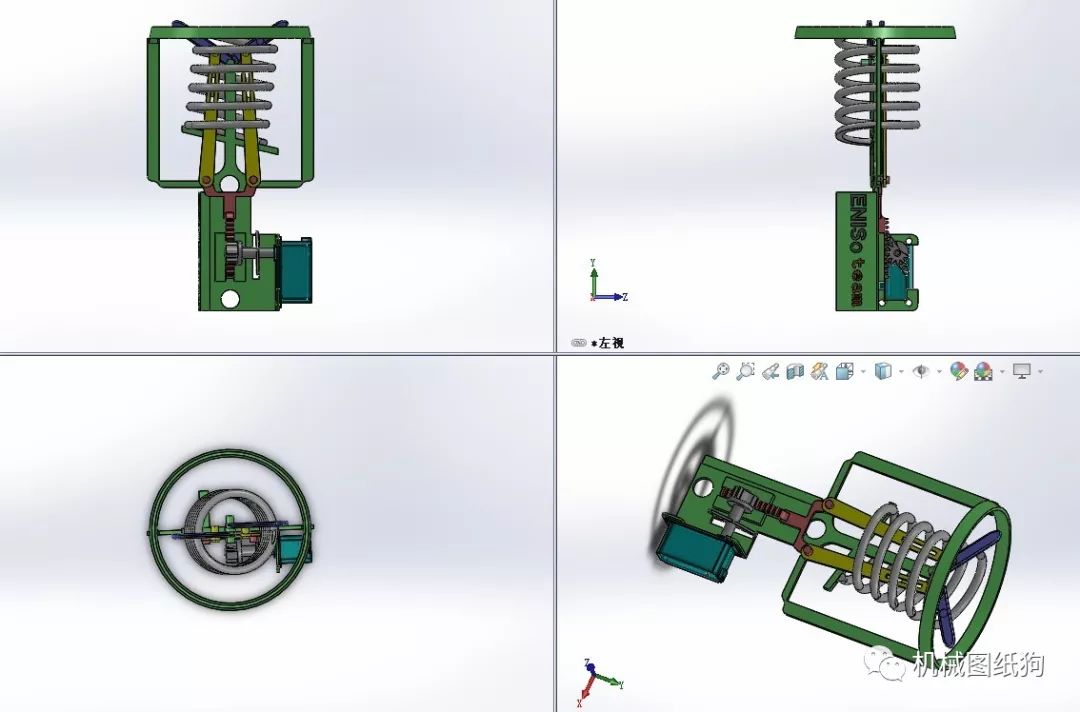 【工程机械】弹簧发球器结构3d数模图纸 solidworks设计