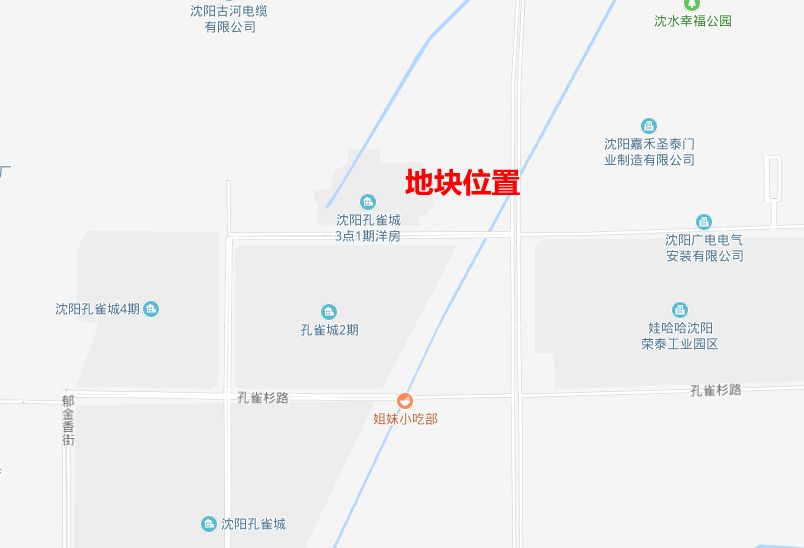 苏家屯区中央大街西银梨路北地块位置图 365淘房制图