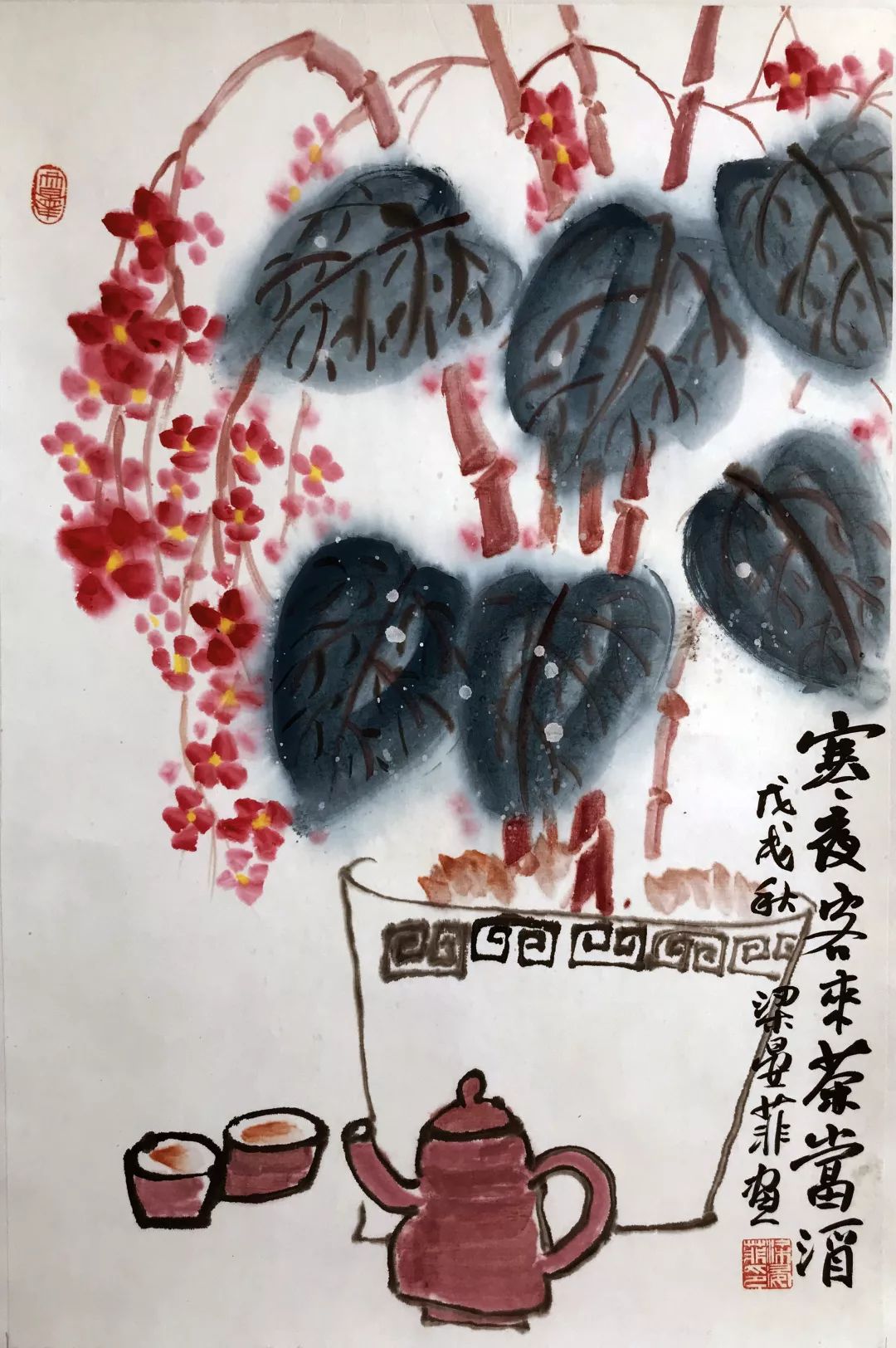 墨趣童心!李沧区中小学生2019迎新春水墨画微展(一)