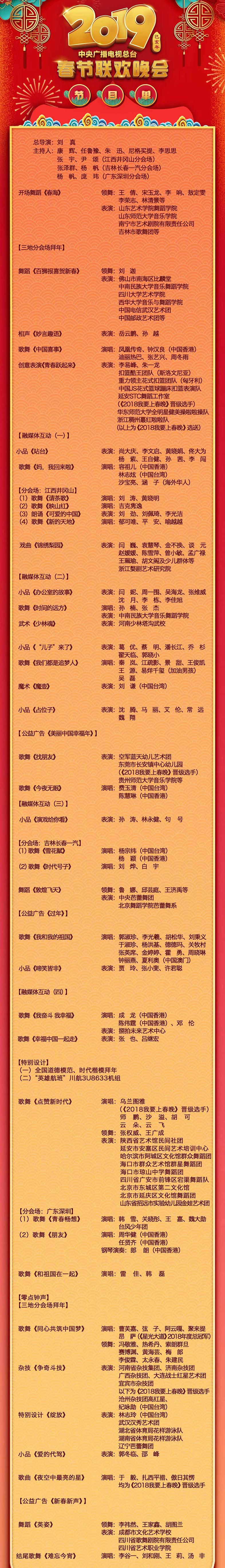 原創 2019央視春晚節目單公布：朱一龍葛優被期待，劉謙回歸演奇跡 娛樂 第2張