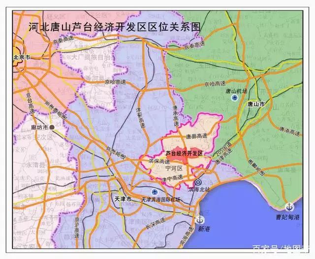 宁河区地图上的河北省唐山市这两大块飞地为何不划给天津?