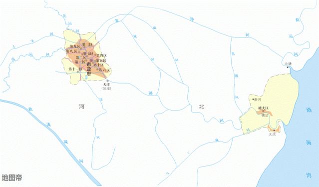 宁河区地图上的河北省唐山市这两大块飞地为何不划给天津?