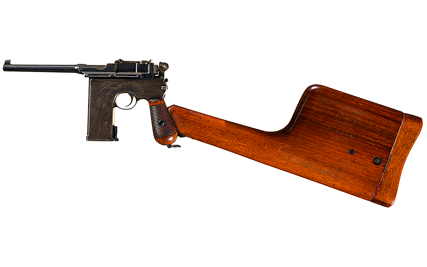 该枪由德国奥伯恩多夫-毛瑟有限公司生产,毛瑟厂在1895年12月11日