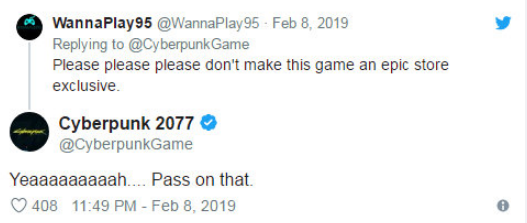 CDPR確認《賽博朋克2077》PC版不會在Epic商店獨占，GOG：我 遊戲 第1張