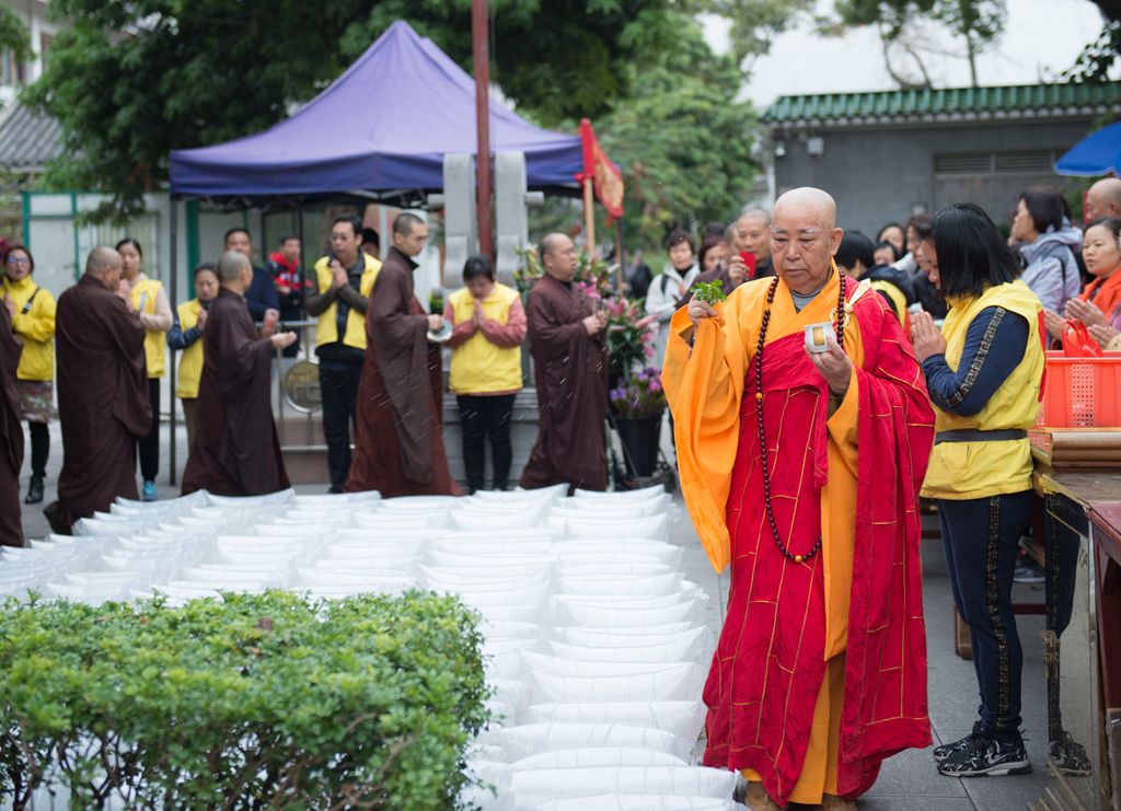 正月初七"人日",光孝寺举行放生法会