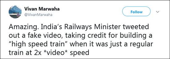印度部長炫耀國產「高鐵」，被發現視頻調快了1倍 未分類 第6張
