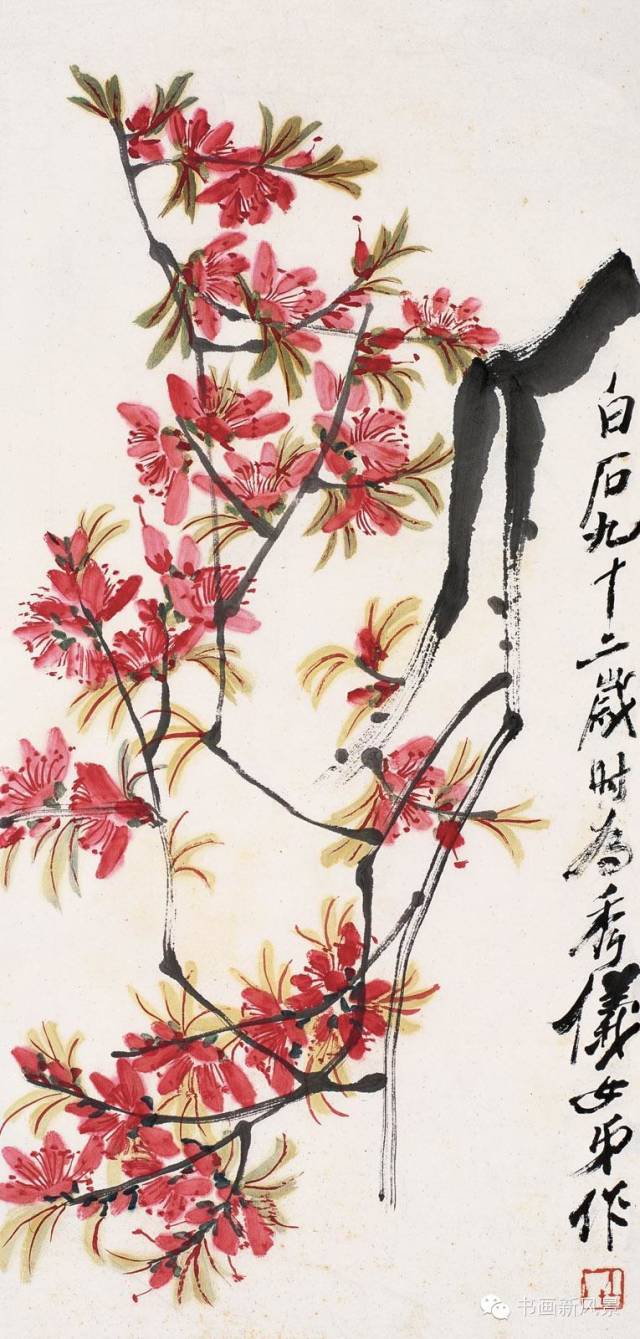 看看齐白石画的桃花!